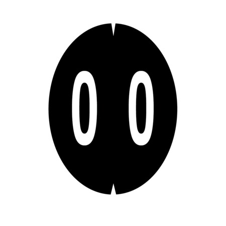 Nevs Filing Labels - Large - Number 0 1-1/4" x 1-1/8" Black XN-OVAL 0